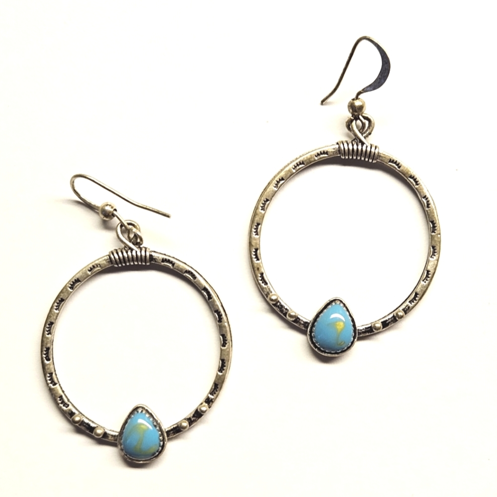 Turquoise and Silver Earrings